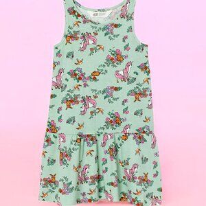 H&M Soft Green Forest Sleeveless dress 100% Cotton Airy & sting free  NWT